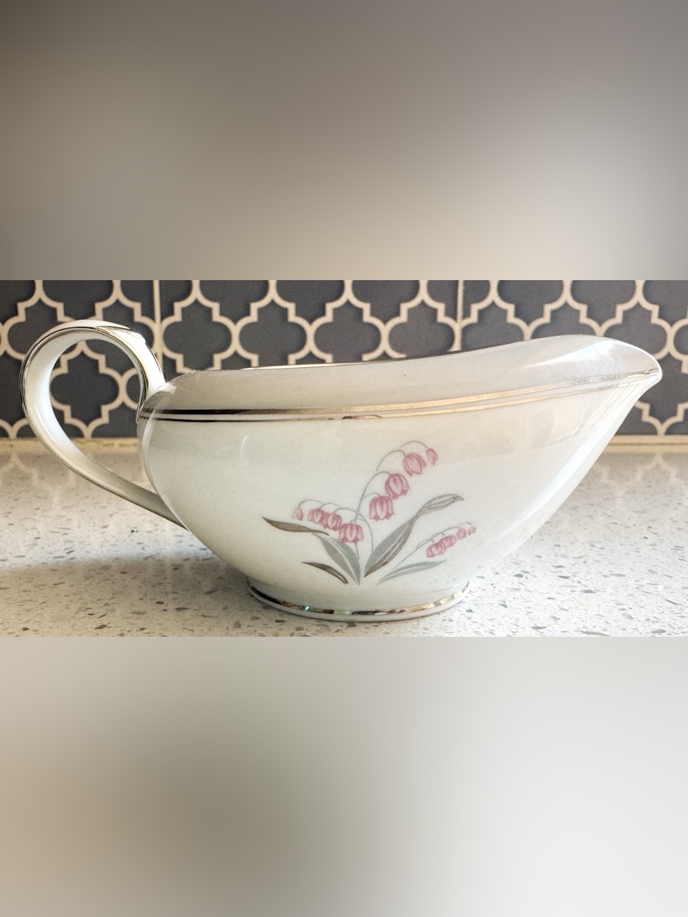 Noritake Japan Floral China Tea Set 17 Piece 5 Place Settings Creamer Sugar - Picture 5 of 13
